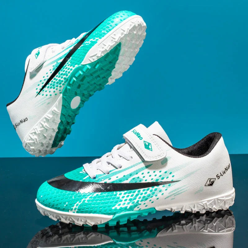 New Kids Professional Football Boots Training Shoes Soccer Shoes Turf Match Grass Ultralight Cleats Boys Non-Slip Drop Shipping
