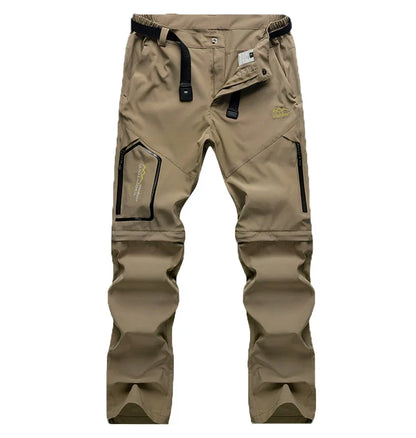 Men's Convertible Cargo Tactical Pants Camping Quick Drying Outdoor Hiking Pants Zip Off Lightweight Work Trekking Trousers