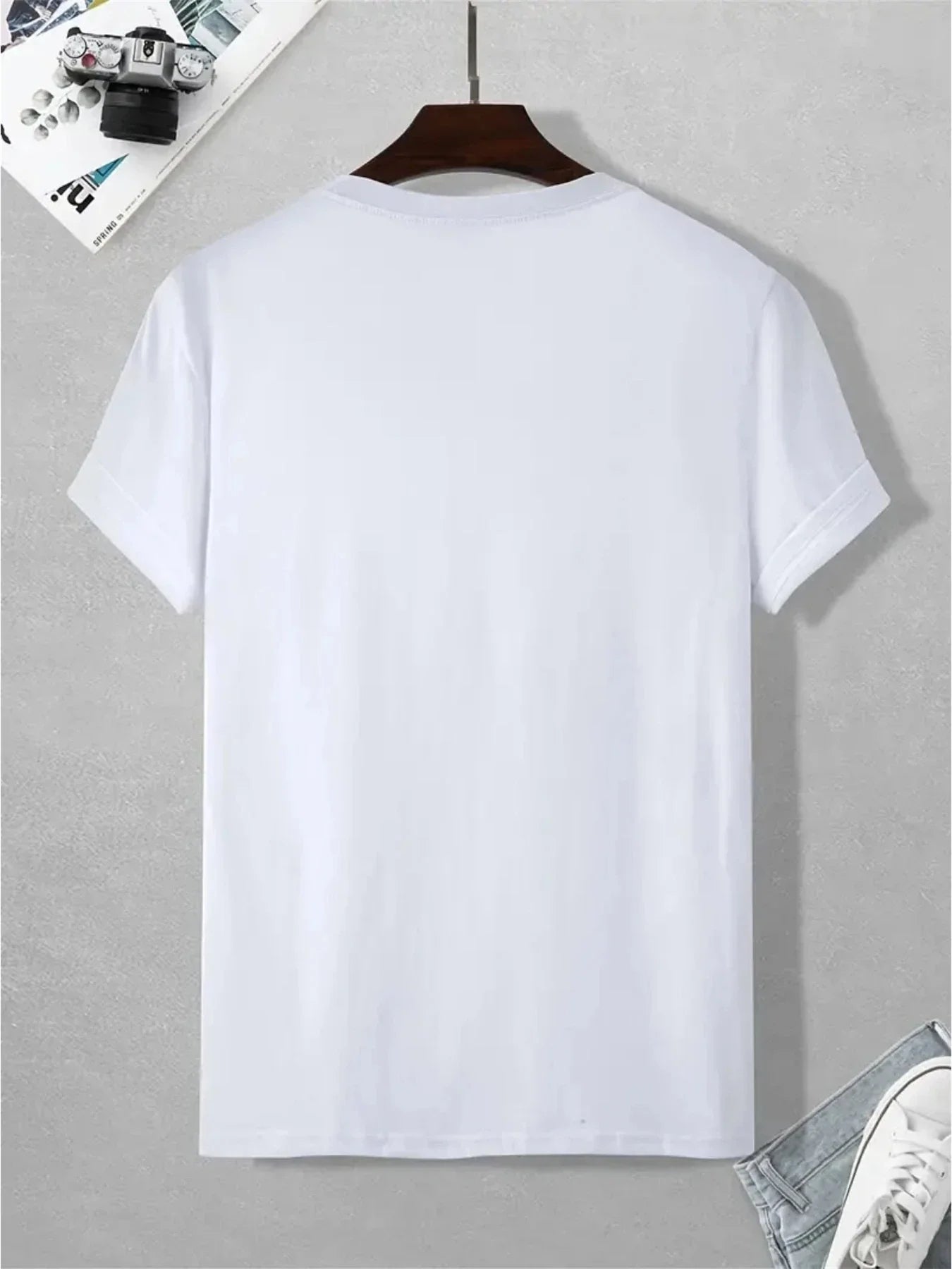 Men's Summer 100% Cotton Fashionable Casual Loose Brooklyn Pattern Printed Sports Round Neck Short Sleeve T-shirt Top