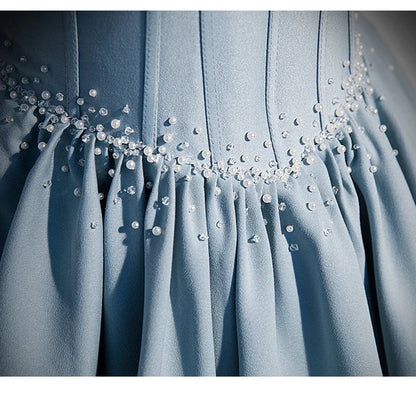 Palace Style Women's Evening Dresses Light Luxury Satin Lace-up Slimming Banquet Ball Gown Skirt Prom Dress Vestidos