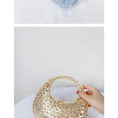 Fashion Women Diamond Handbags and Purses Transparent Acrylic Luxury Party Prom Evening Bag Casual Bling Bling Clear Clutch