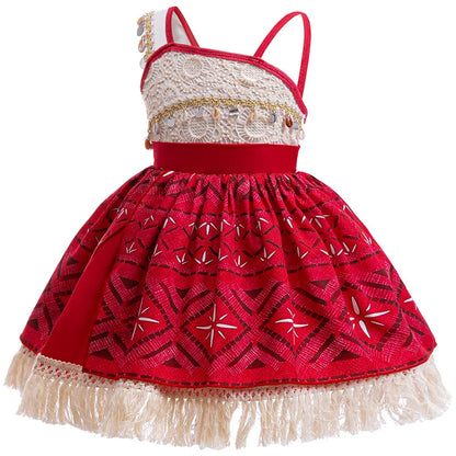 New Movie Moana 2 Girl Dress 2026 Halloween Party Ocean Adventure Costume Princess Clothes Children Vaiana Outfit Dress