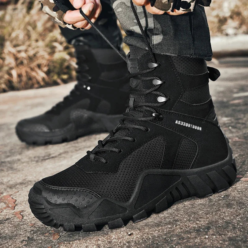 Men's Boots Combat Tactical Boots Men Camouflage Shoes Outdoor Work Shoes Special Force Desert Motocycle Boots Men Ankle Shoes