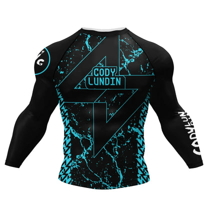 Polyester Sublimation High Elastic Bjj Rash Guard No Gi MMA  Jiu Jitsu Fighting Grappling Compression Shirt OEM Gym Fitness Tops
