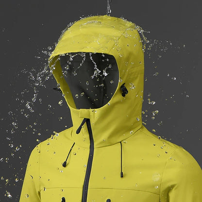 Women Men Waterproof Jacket Hiking Camping Trekking Windbreaker Unisex Outdoor Sporty Rain Coat Hooded Climbing Clothes