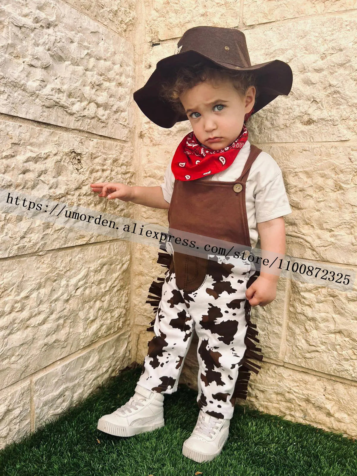 Cowboy Cow Boy Costume Rompers for Baby Boys Toddler Infant Halloween Christmas Birthday Party Cosplay Fancy Dress