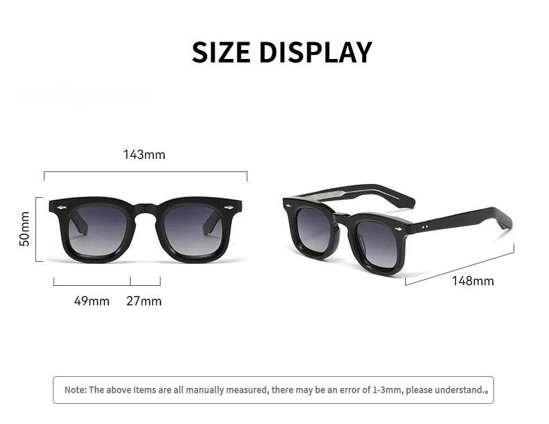 2025 Fashion Retro Handmade Acetate Women Polarized Sunglasses Outdoors UV Protection Men Sunglasses Support Prescription Lenses