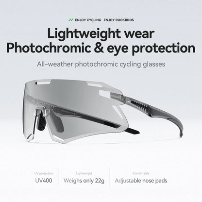 Photochromic Cycling Glasses Bike Bicycle Glasses Sports Men's Sunglasses MTB Road Cycling Eyewear Protection Goggles
