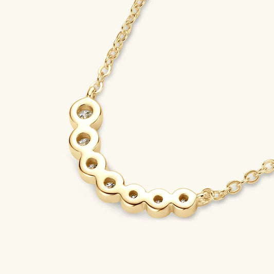 Collares Mujer 925 Sterling Silver Clavicle Necklace For Women Exquisited 7 Stones Moissanite Pendant Necklaces Jewellry