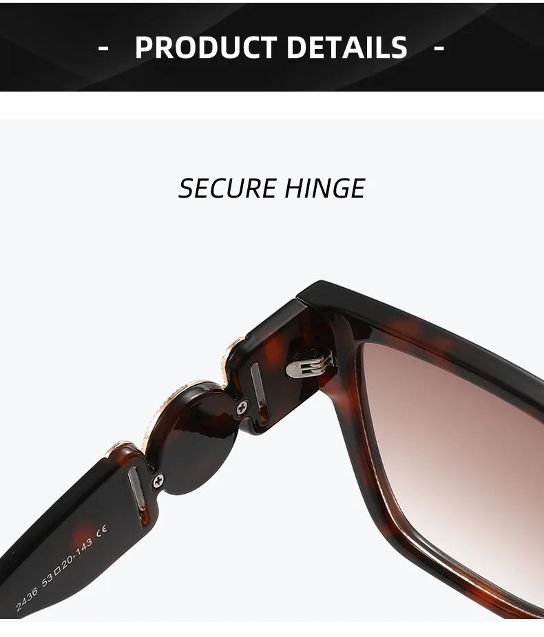 INS 2026 New Fashion Sunglasses Women Wide-leg Sun Glasses Men Trendy Brand Square Oversized Anti Blue Light Flat Mirror UV400