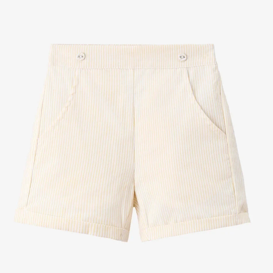AS SS26 meadow collection pale yellow floral shabbos girls smocking dress pinstripe boys familly match clothes