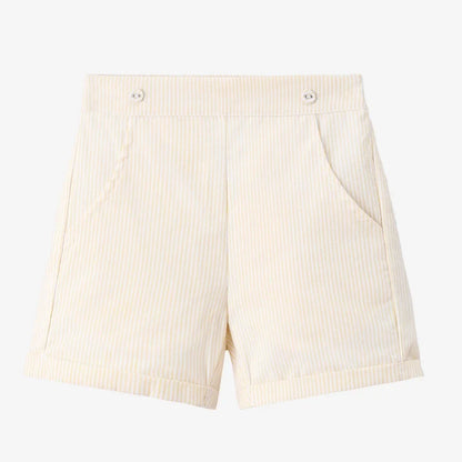 AS SS26 meadow collection pale yellow floral shabbos girls smocking dress pinstripe boys familly match clothes