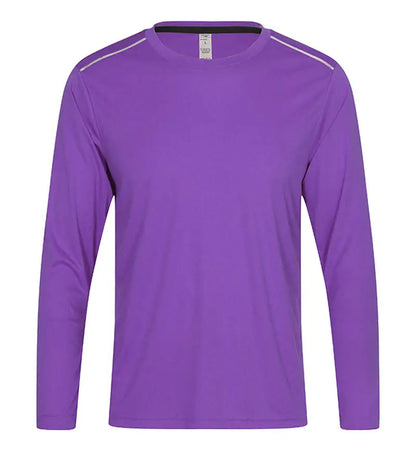 High Quality Spandex Men Women Kids Running Long Sleeve T-Shirt Quick Dry Gym Fitness Shirt Training Exercise Clothes Sports Top