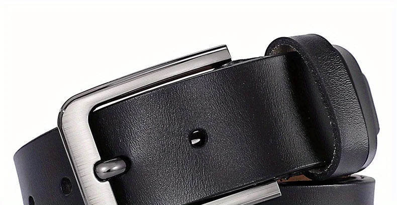 Belt for Men Original Genuine Leather Alloy Metal Pin Buckle Waist Belt Straps Plus Extra Size 105 110 120 130 140 150 160 170cm