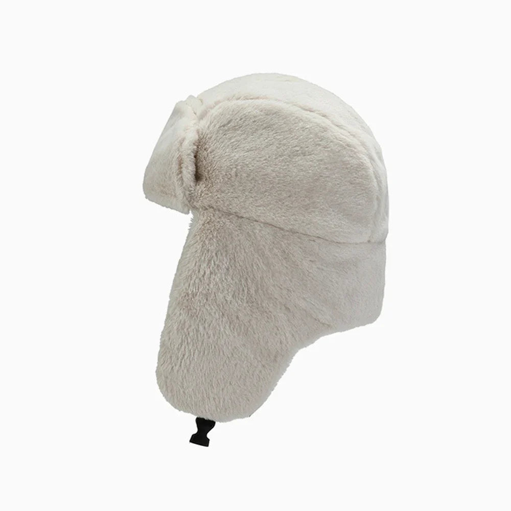 Women Men Thick Plush Windproof Winter Hat Russian Ushanka Snow Caps Bomber Hat