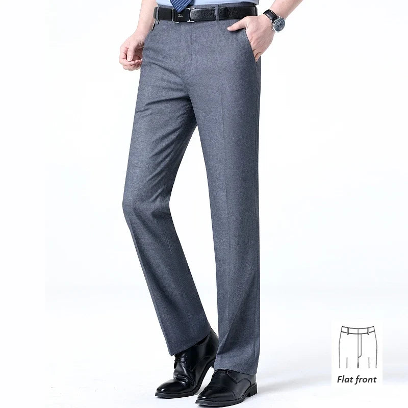 Brand New High-end Men's Wool Pants -Wool Blend Thin Fabric for Summer,Business Formal Dress Pants,Wool Blend Trousers