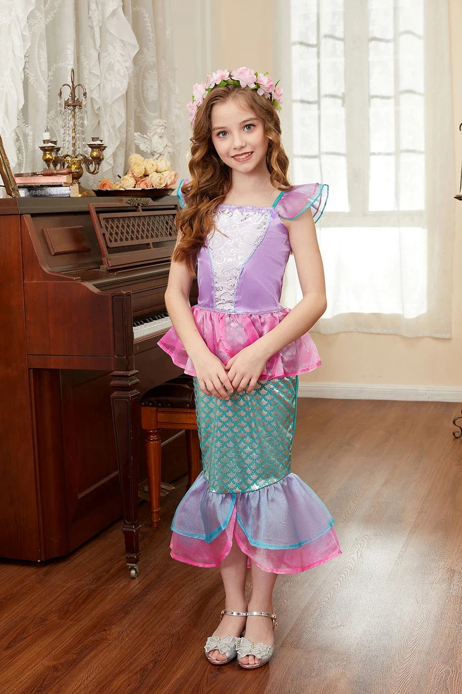 Children Princess Clothing Kids Elsa Anna Cinderella Rapunzel Party Cosplay Dresses Little Girls Christmas Halloween Dress Up