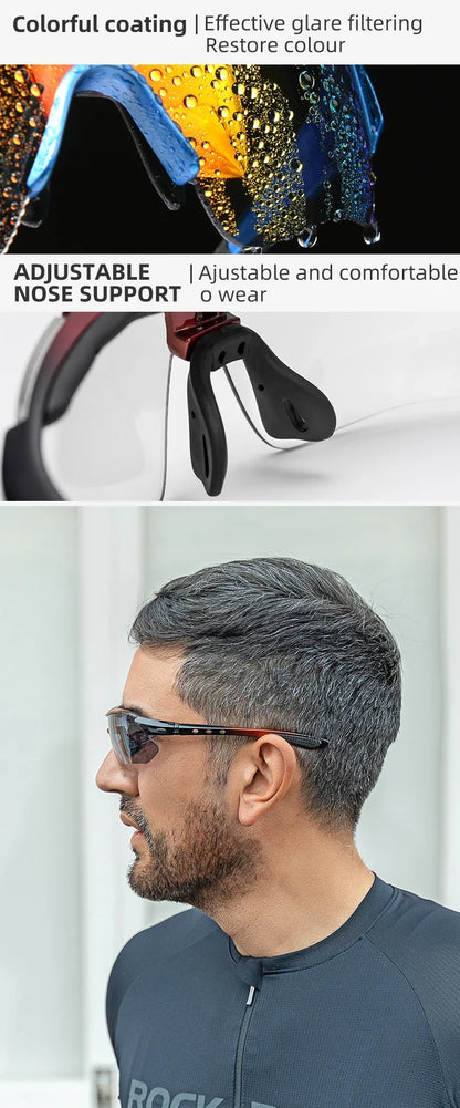 Bicycle Glasses Polarized Bike Sports Sunglasses Photochromic Men Women UV400 MTB Road Bike Goggles Outdoor Eyewear