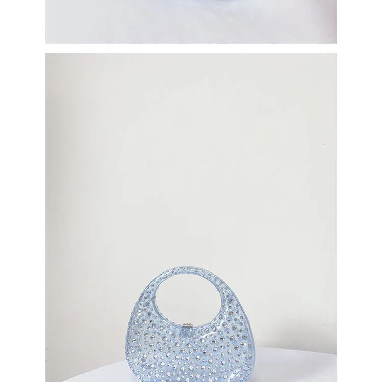 Fashion Women Diamond Handbags and Purses Transparent Acrylic Luxury Party Prom Evening Bag Casual Bling Bling Clear Clutch