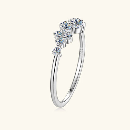 Moissanite Diamond Necklace Ring 925 Sterling Silver Cluster Pendant Jewelry Set For Women Laides Engagement Rings Gift