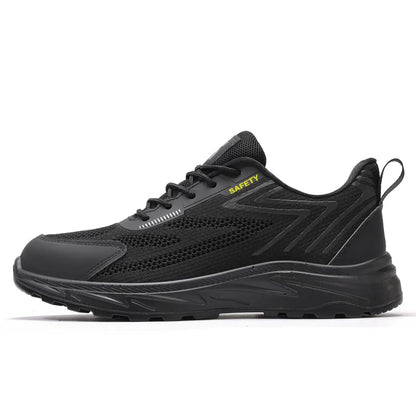 Summer Breathable Men Labor Shoes Lightweight Work Safety Boots Sneakers Anti Nail Indestructible Steel Toe Male Footwear