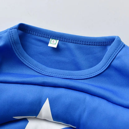Captain America Cosplay Long-sleeved Kid Avengers Muscle Suit Captain America Children's Suit