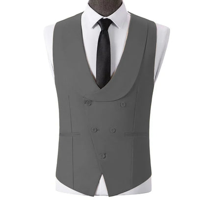 Men Vest Light Champagne With Lapel Solid Waistcoat For Wedding Banquet Prom Business Work Office Casual Daily Men Suit Vest