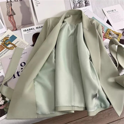 New 2026 Women's Blazer Coat Spring Autumn Korean version Self Cultivation Suit Jacket Temperament Versatile Female Suit Top