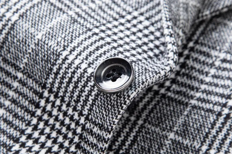 2025 New Business Dinner Gentleman Slim Gentleman Group Dress Fashion Men British Style Dress Best Man Plaid Plaid Plaid Blazer