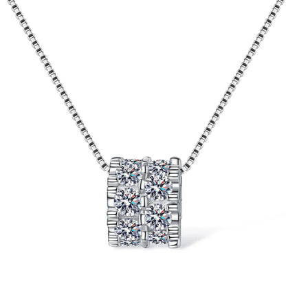 Moissanite Necklaces for Women 925 Sterling Silver Necklace with 1.6CT Diamond 18K Plated Pendant Dainty Jewelry Gift