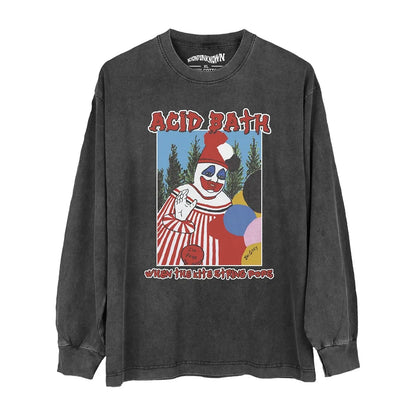 Acid Bath Graphic T Shirt When The Kite String Pops Sludge Heavy Metal Men‘s Short Long Sleeves Cotton Printed Tee Shirt