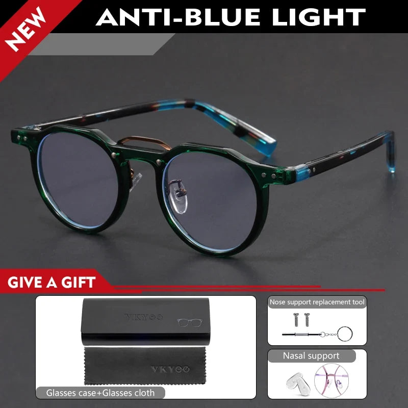 Personalized Retro Fashion New Design Men's Anti-blue Light Glasses Reading Glasses Can Be Customized Prescription 1028
