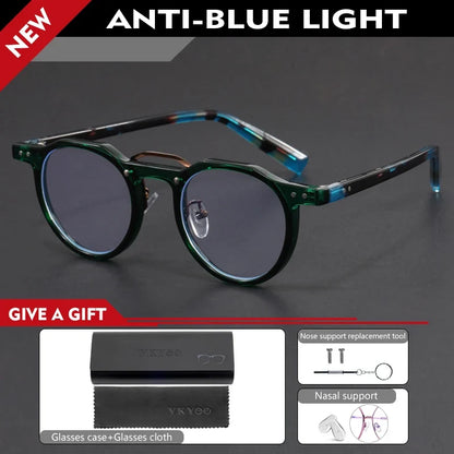 Personalized Retro Fashion New Design Men's Anti-blue Light Glasses Reading Glasses Can Be Customized Prescription 1028