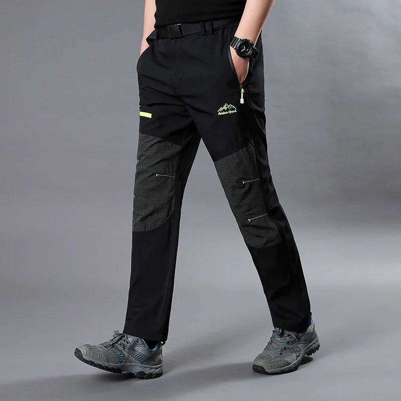 Free Belt Outdoor Cargo Pants Men Hiking Camping Quick Dry Pant Waterproof Elastic Spring Summer Climbing Trekking Trousers