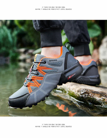 Men Women Hiking Shoes Waterproof Outdoor Trainers Lace-up Climbing Trekking Sneakers Mountain Walking Hunting Tactical Sneakers