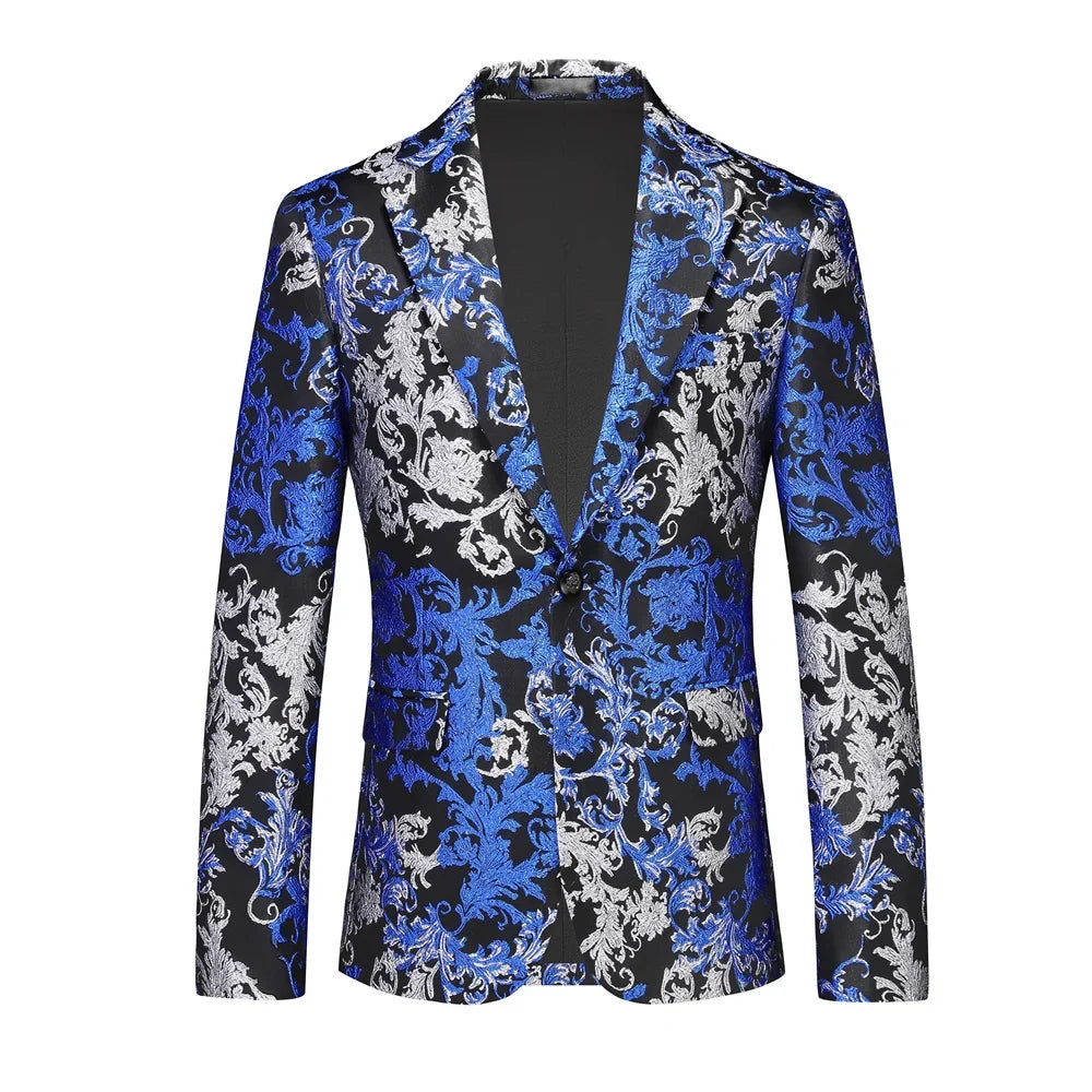 Men's Red Single-Button V-Neck Suit Jacket, Asian Sizing Long Sleeve Coat, Wedding Party Wear Blazers. 2026 New