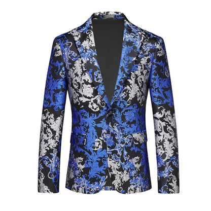 Men's Red Single-Button V-Neck Suit Jacket, Asian Sizing Long Sleeve Coat, Wedding Party Wear Blazers. 2026 New