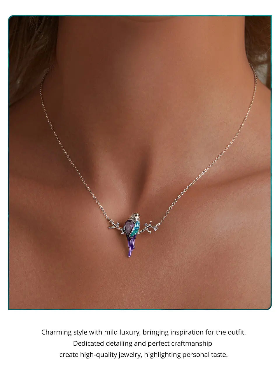 925 Sterling Silver Cute Bird Pendant Necklace for Women Teen Girls Animal Jewelry Gifts for her