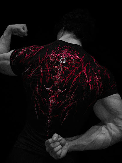 Dark Dragon Slayer Men's 2026 Summer New Fitness Clothes Speed Drying Running Printed Compression Clothes Sports T-shirt