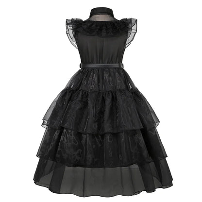 Black Princess Costume Girls Kids Black Gothic Dress