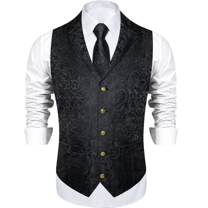 Victorian Vest Tie Set Green Plaid Gothic Waistcoat Sleeveless Jacket for Men Wedding Party Tuxedo Men's Soical Clothing