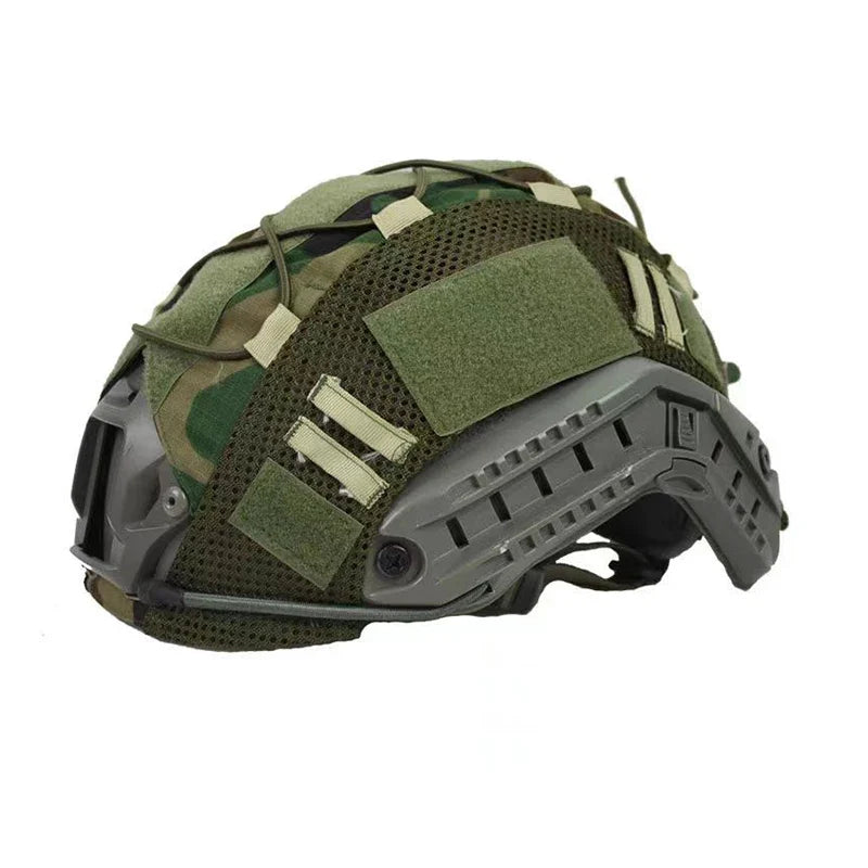 BOOIU Tactical Helmet Cover Cloth for Airsoft Fast Helmet with Velcro Hunting CS Camo Safety Helmet Cloth-Without Sport Helmet