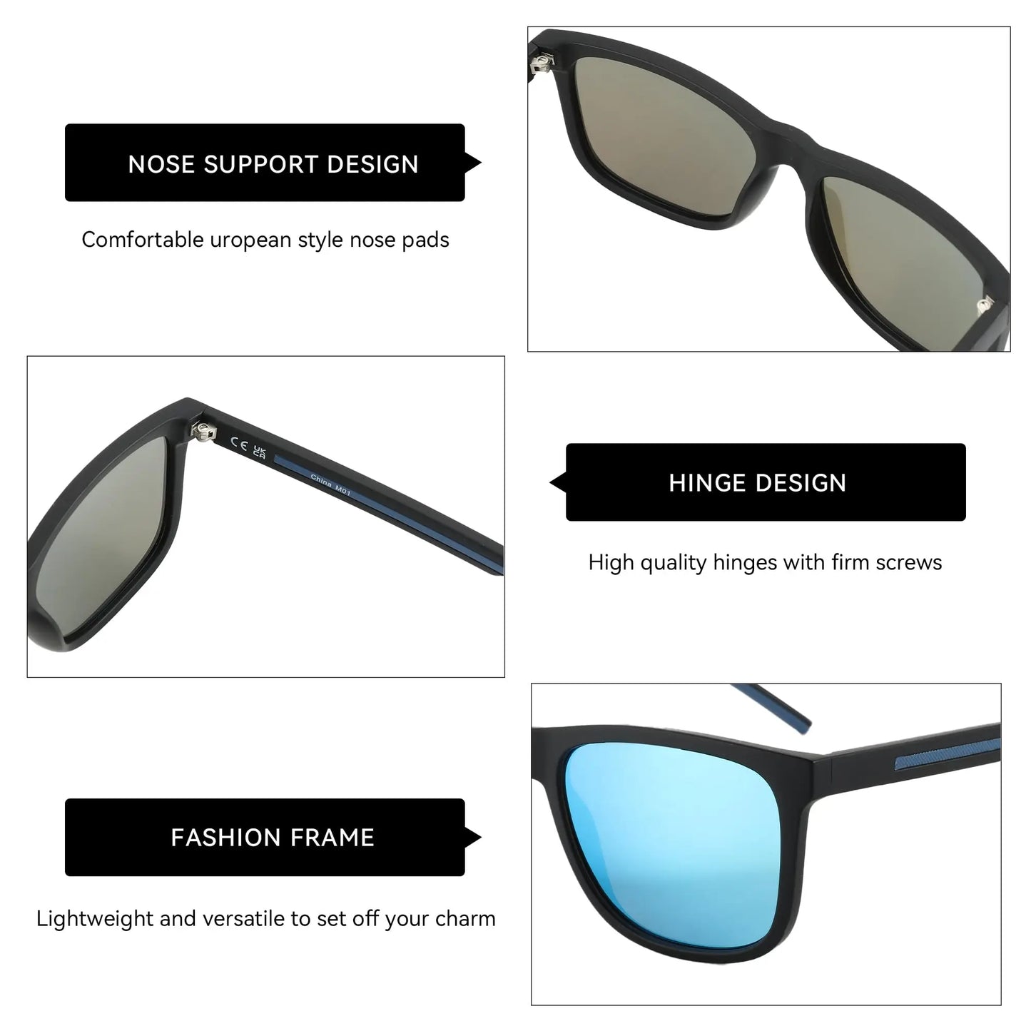 New Arrivals Polarized Sunglasses Men Uv400 Protection Shade Fashion Ultra Light TR90 Night Vision Sun Glasses ZS3221