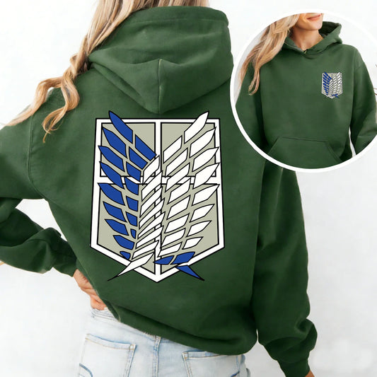 Attack on Titan Cosplay Hoodie Man Woman Harajuku Long Sleeve Pullover Tops Sweatshirt Gift