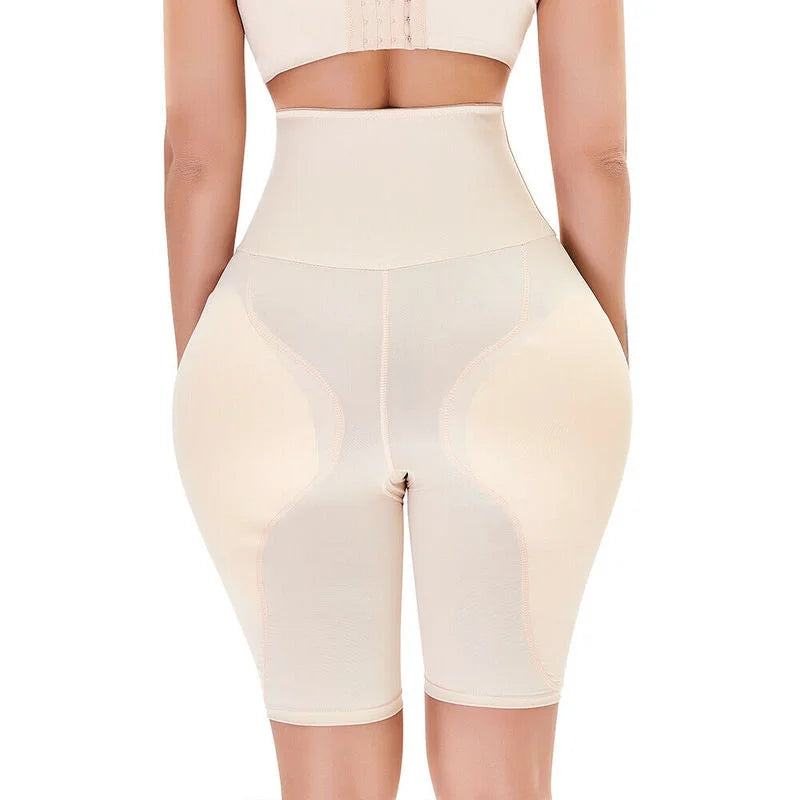 Women's Shapewear Padded Panties Hip Butt Thicker Enhancer Body Shaper Removable 4 Pads Butt Lifter Tummy Control Booty Shorts