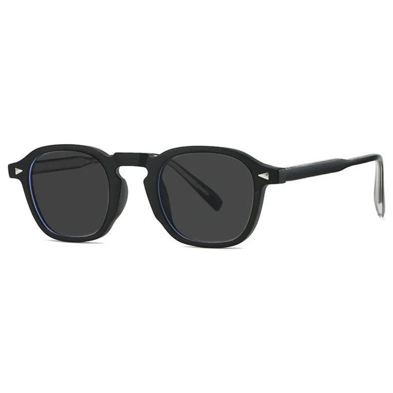 High Quality Fashion Oval Small Frame Myopia Sunglasses for Men Women Optical Prescription Gray Sunglasses Anti UV400