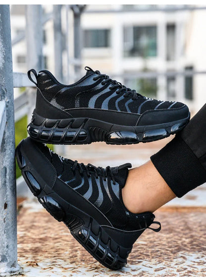 New 2024 Fashion Steel Toe Work Safety Shoes For Men Anti-smash Anti-puncture Indestructible Sneakers Protective Male Footwear
