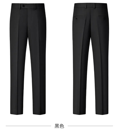 High-quality, Fashionable and Stylish Plus-size Men's Solid-color Suit Set, Men's Three-piece Set, One-button Casual Suit