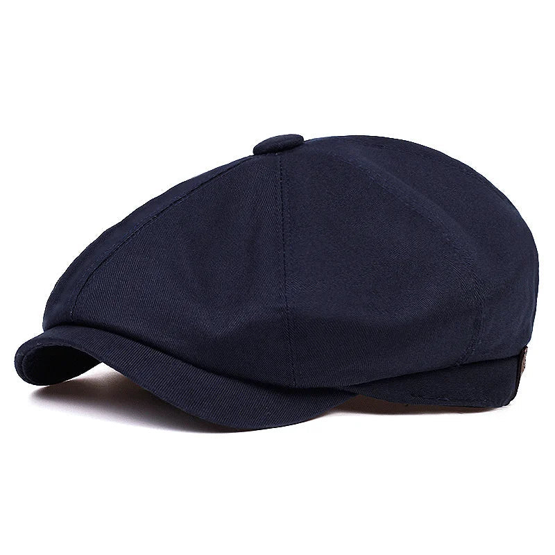 Mens Retro Newsboy Caps Stitching Berets Cap Autumn Winter Vintage Painter Octagonal Hats Gorras