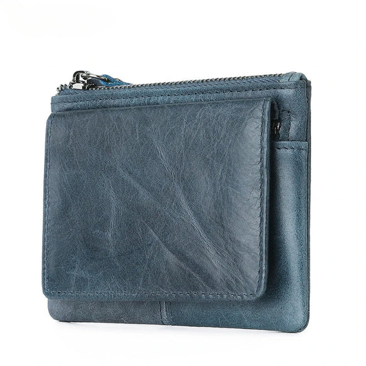 Nouveau Porte-cartes Femme et Homme en Cuir de Vachette Porte-monnaie Mince Porte-cartes de Crédit Portefeuille Homme et Femme Pochette Porte-carte d'identité